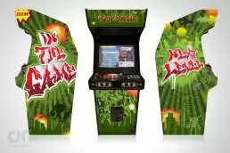 Arcade machine wrap graffiti design Carlos Nieto